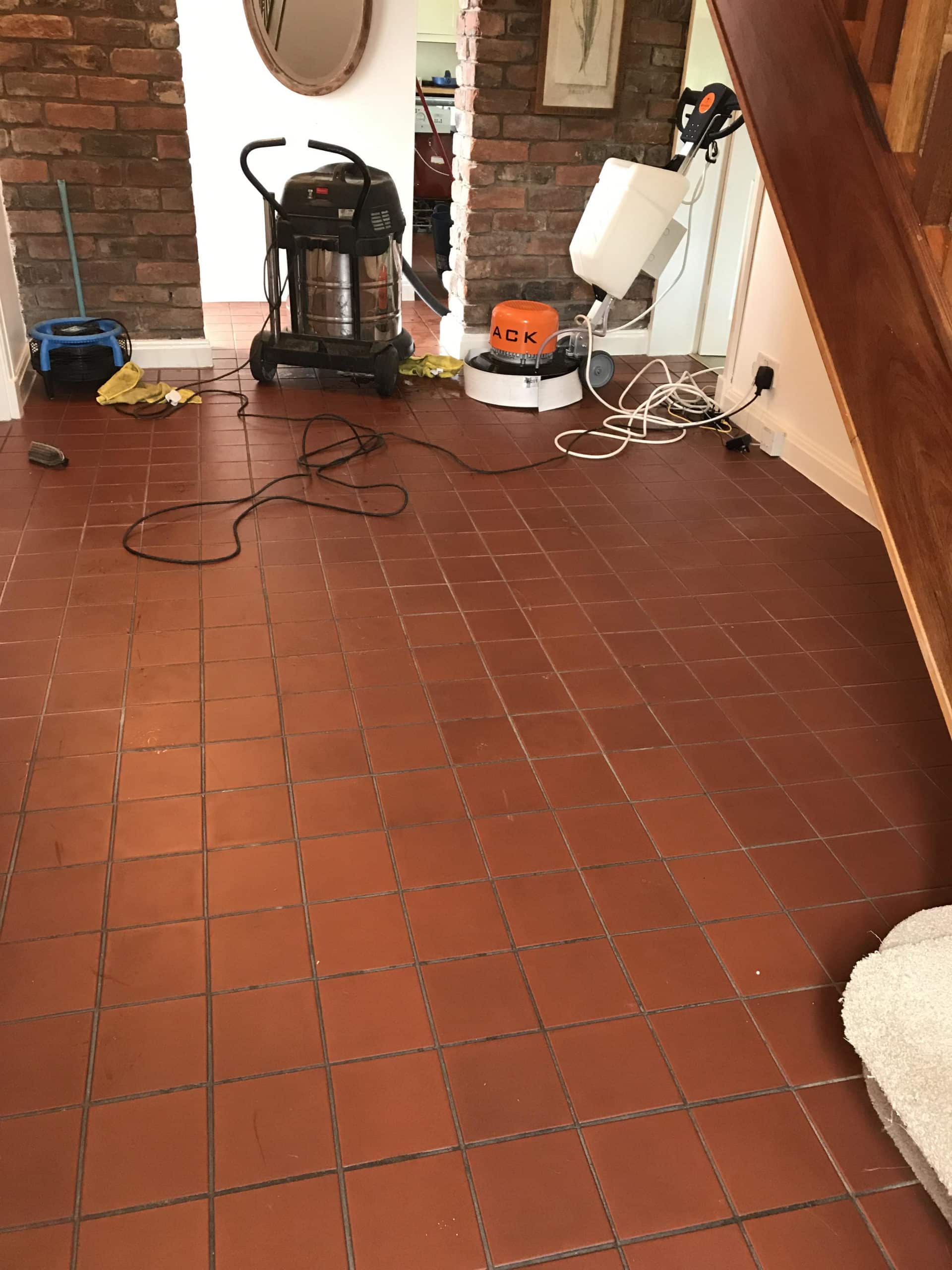best way to clean quarry tiles