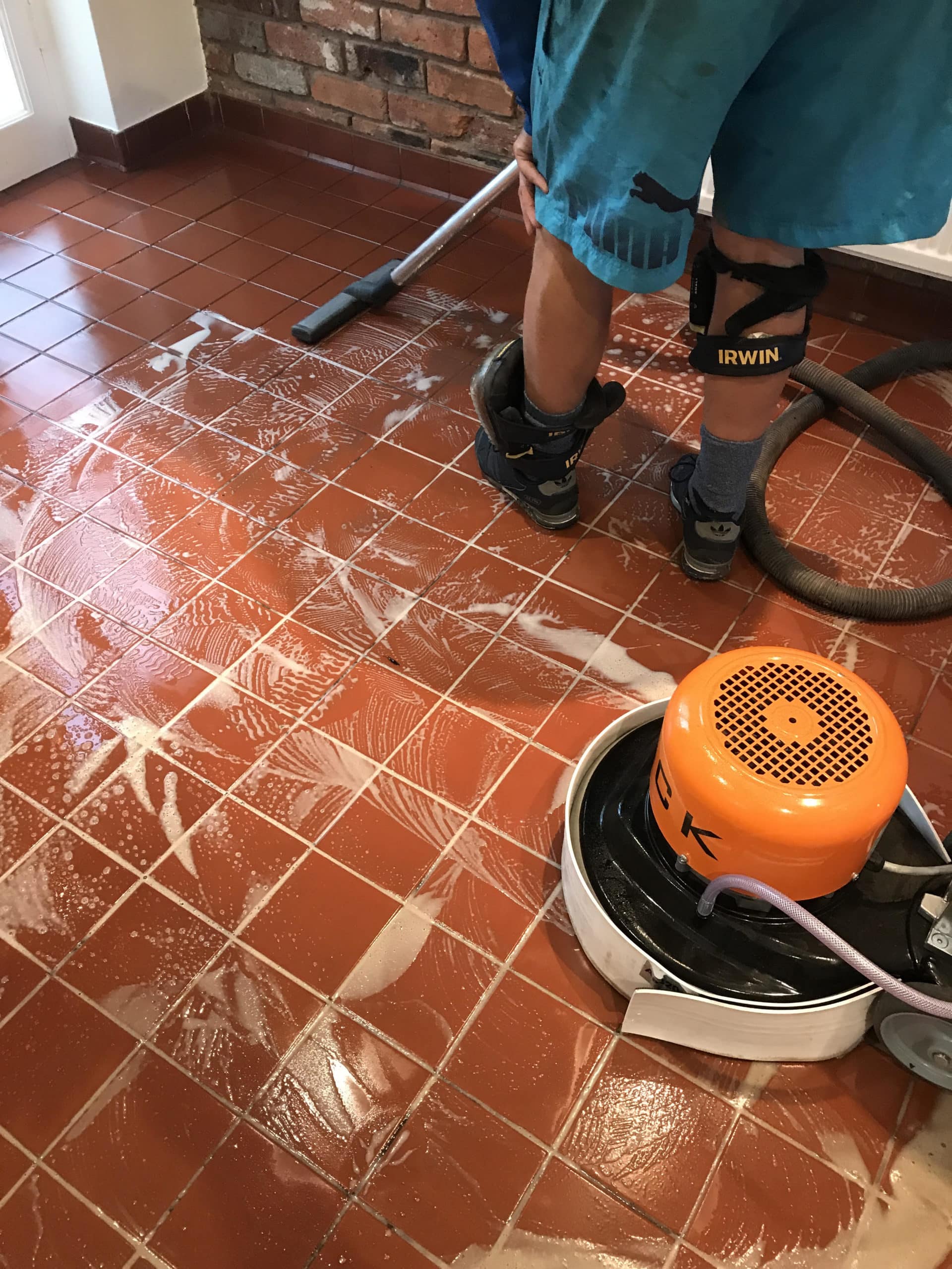 best way to clean quarry tiles