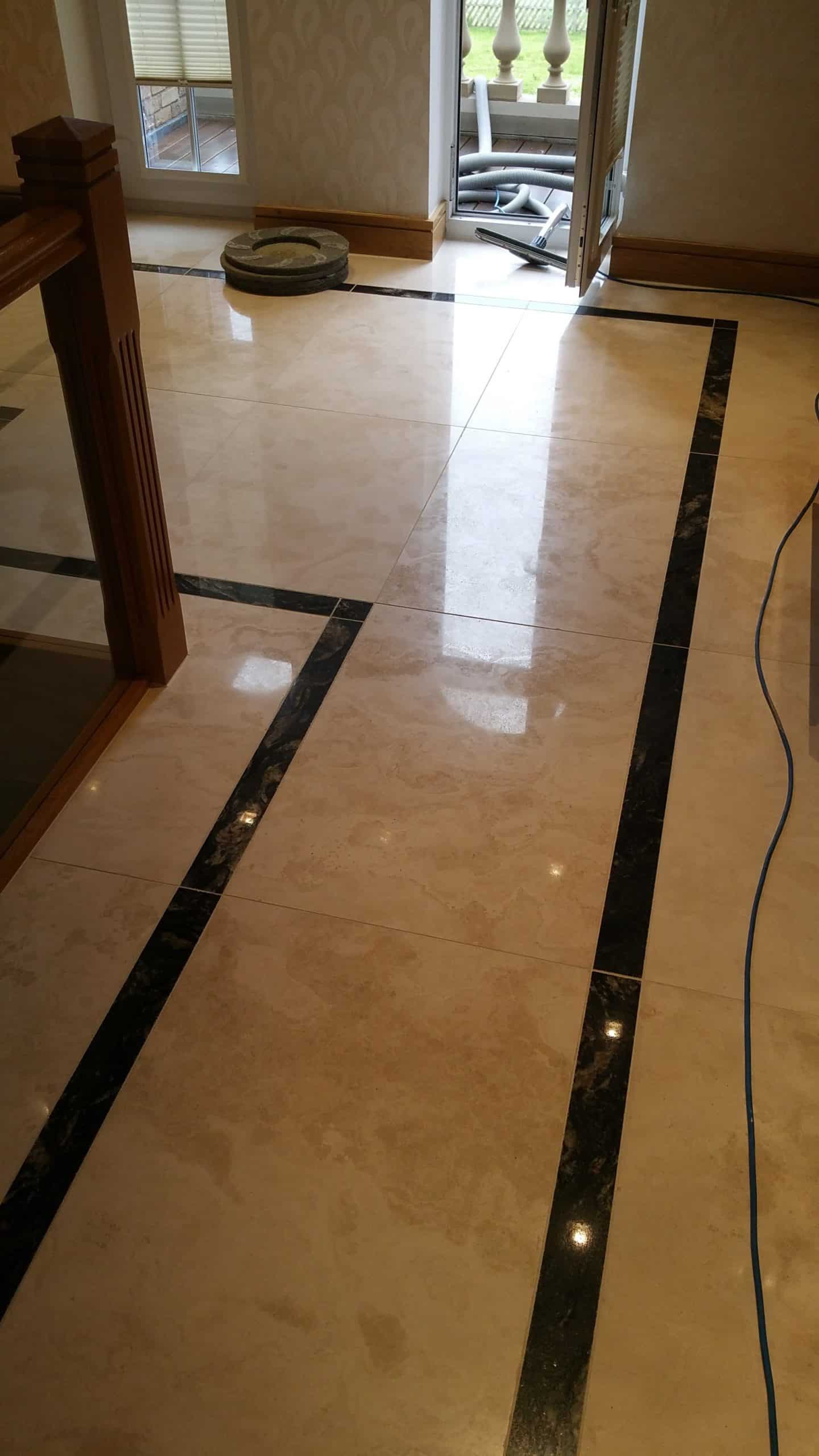 Tilemaster polished floor with professional equipment