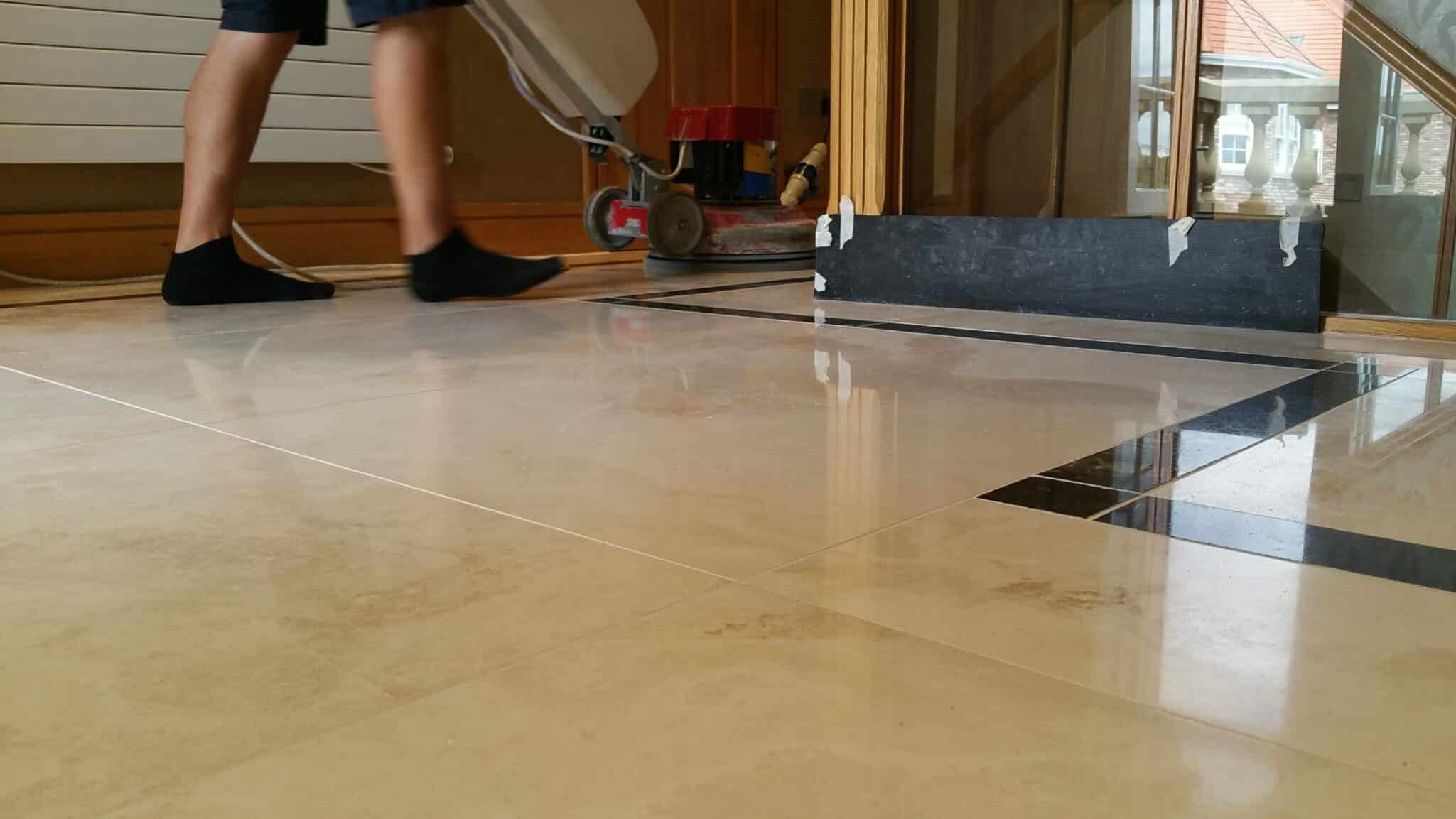 Tilemaster polished floor with professional tile cleaners