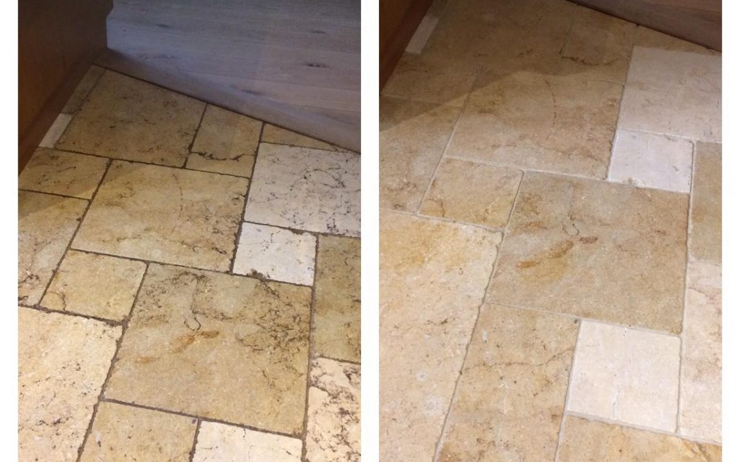 How to deep clean limestone tiles and the grout in Guildford – Surrey