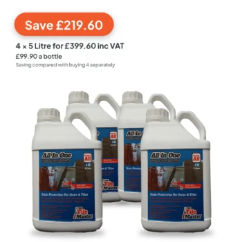 TileMaster All in One Water Based Sealer 4 x 5 Litre bulk bundle, save £219.60