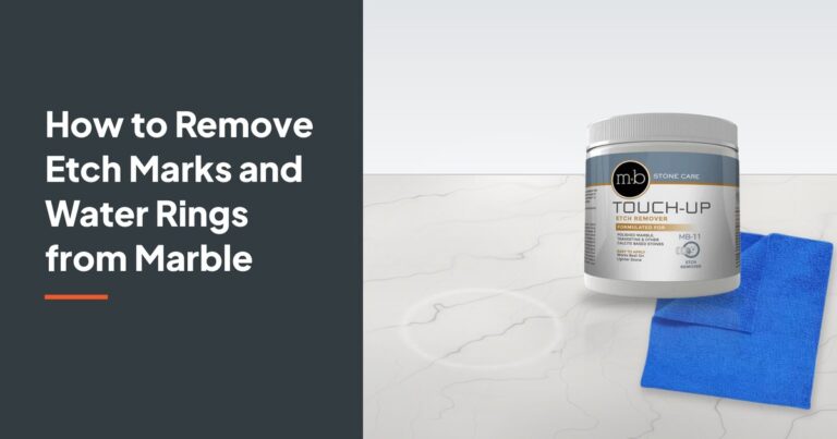 How to remove etch marks and water rings from marble