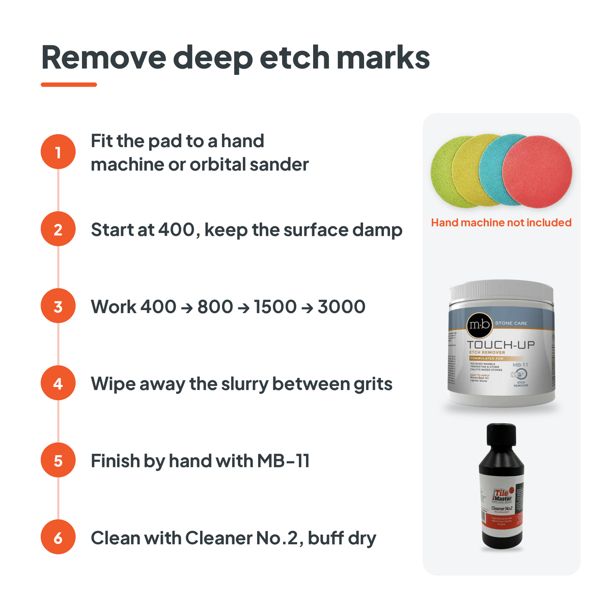 How to use the MB-11 Deep Etch Repair Kit with Flexi Diamond Pads