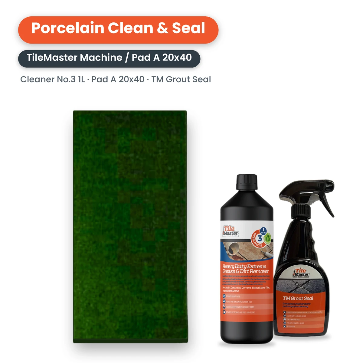 Porcelain Clean & Seal Kit – TileMaster Machine