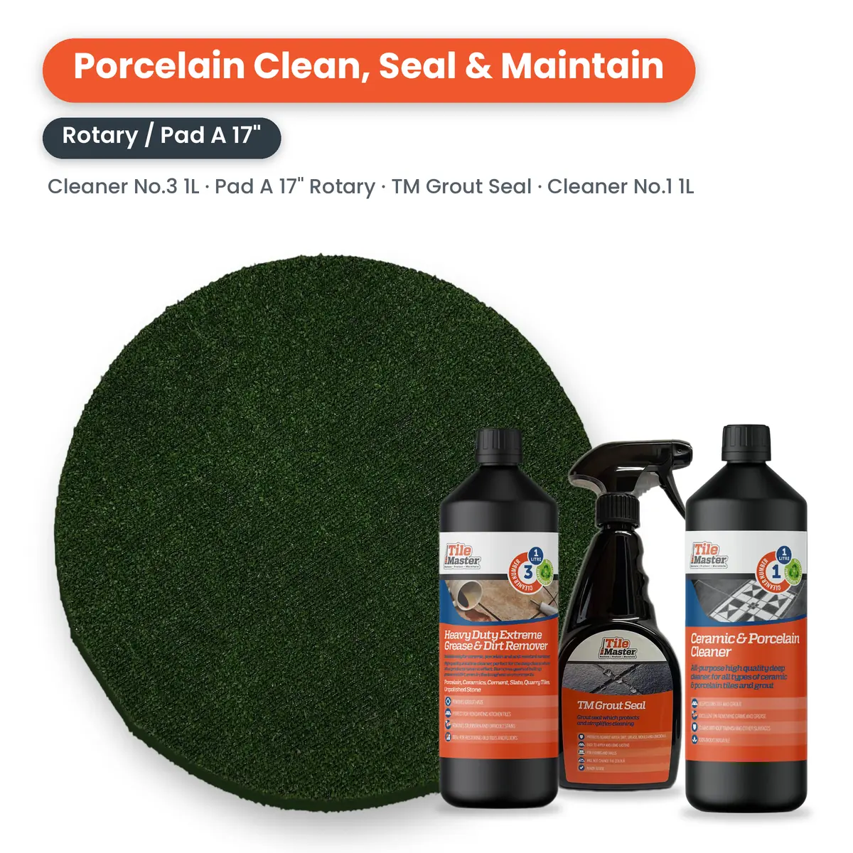Porcelain & Ceramic Clean, Seal & Maintain Kit – Rotary Machine